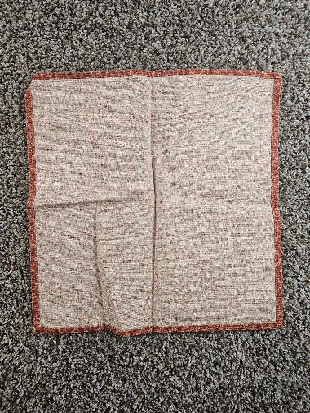 Set of 6 Vintage Fabric Table Napkins Light Coral Pink textured Cottagecore